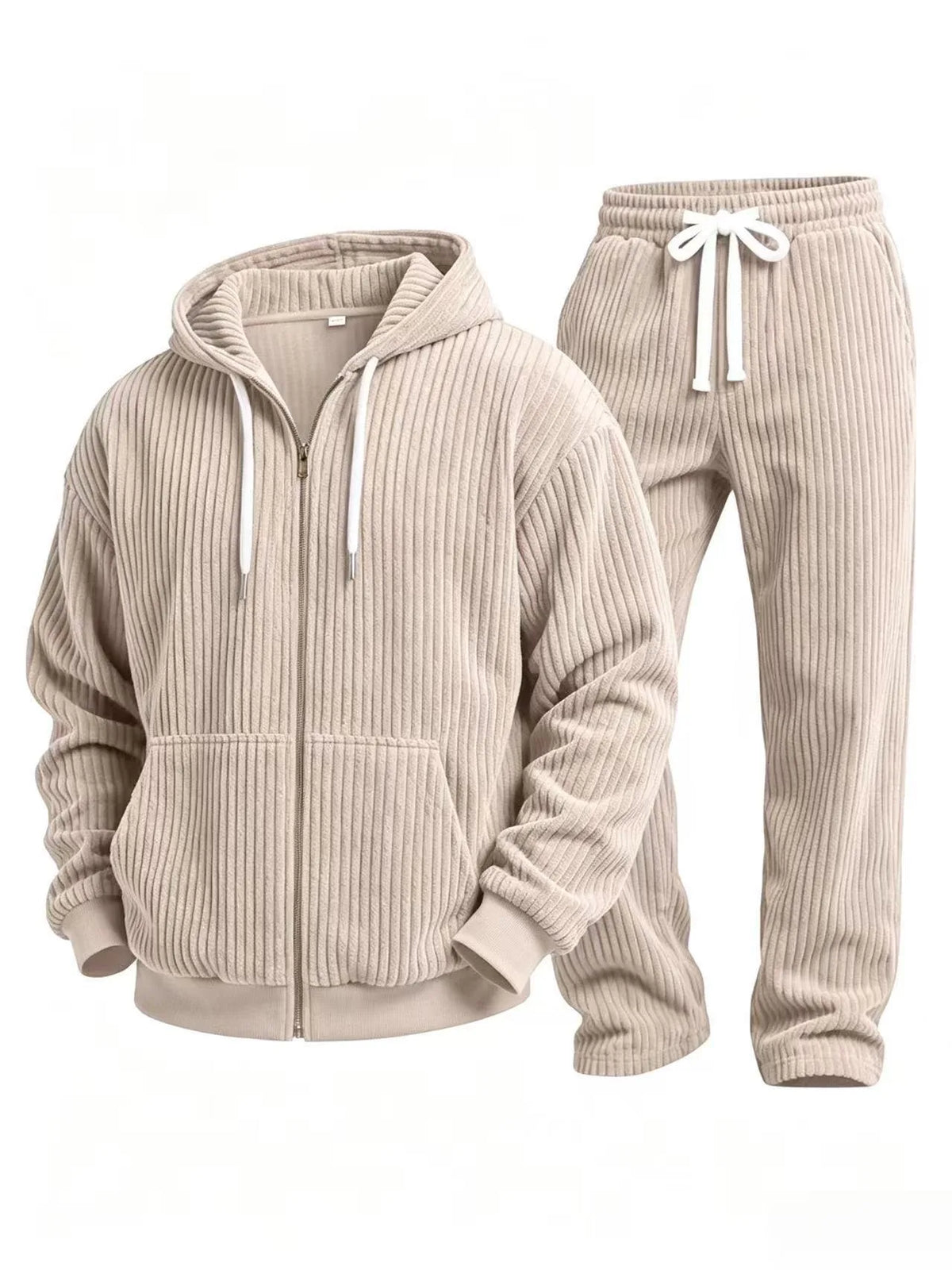Hamish | Ribbed Hooded Two Piece Set