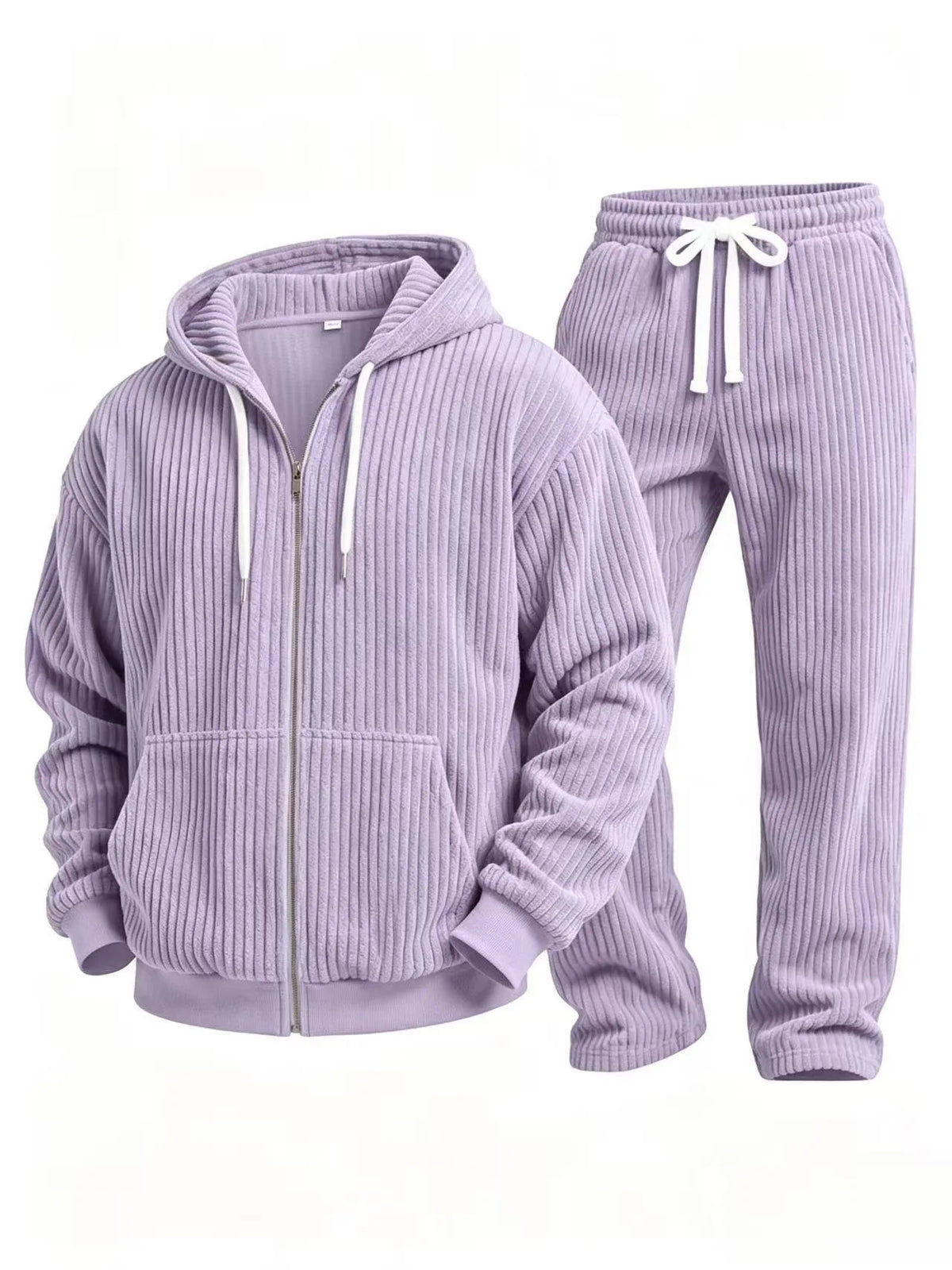 Hamish | Ribbed Hooded Two Piece Set