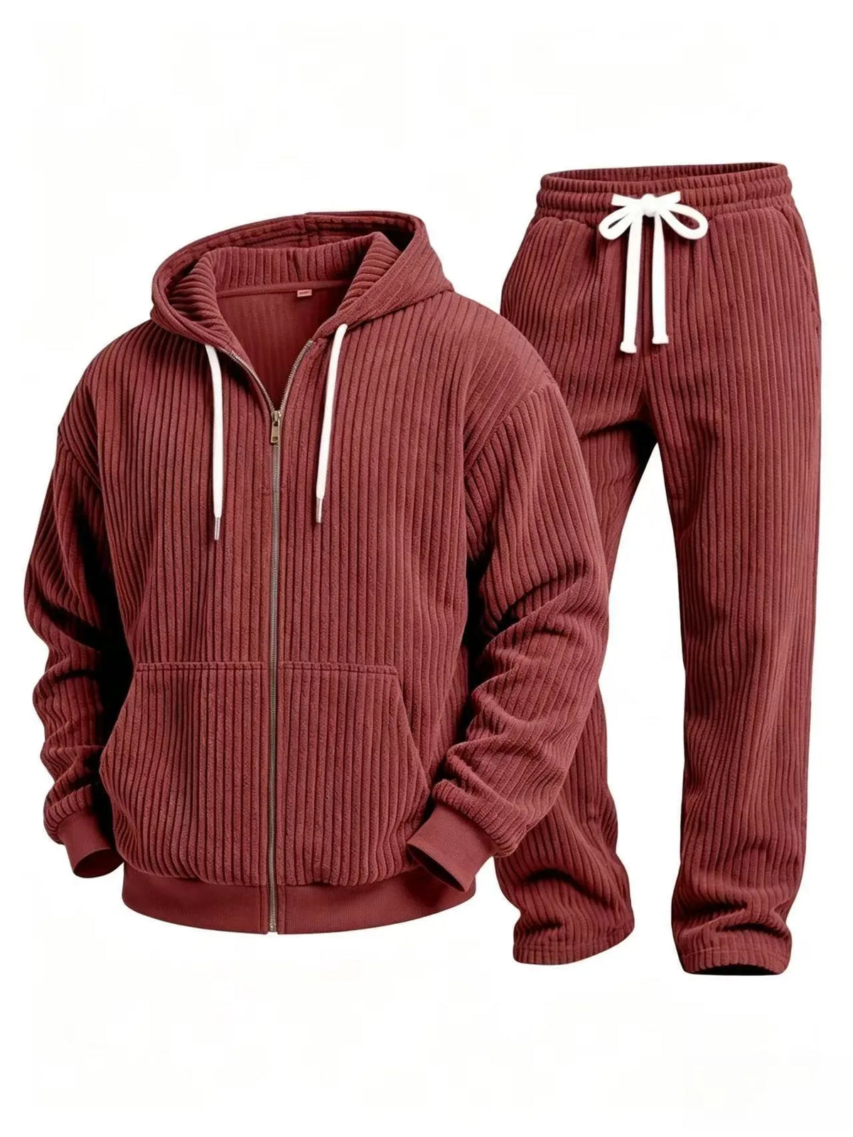 Hamish | Ribbed Hooded Two Piece Set