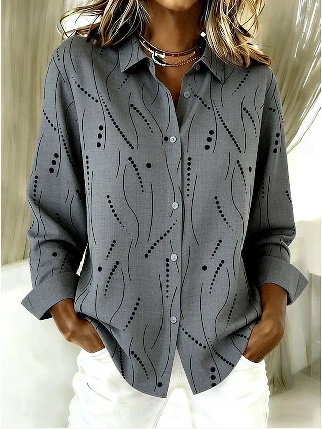 Pernella | Casual Dotted Print Blouse