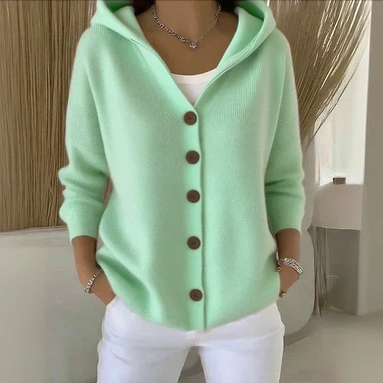 Zoe | Hooded Knit Cardigan