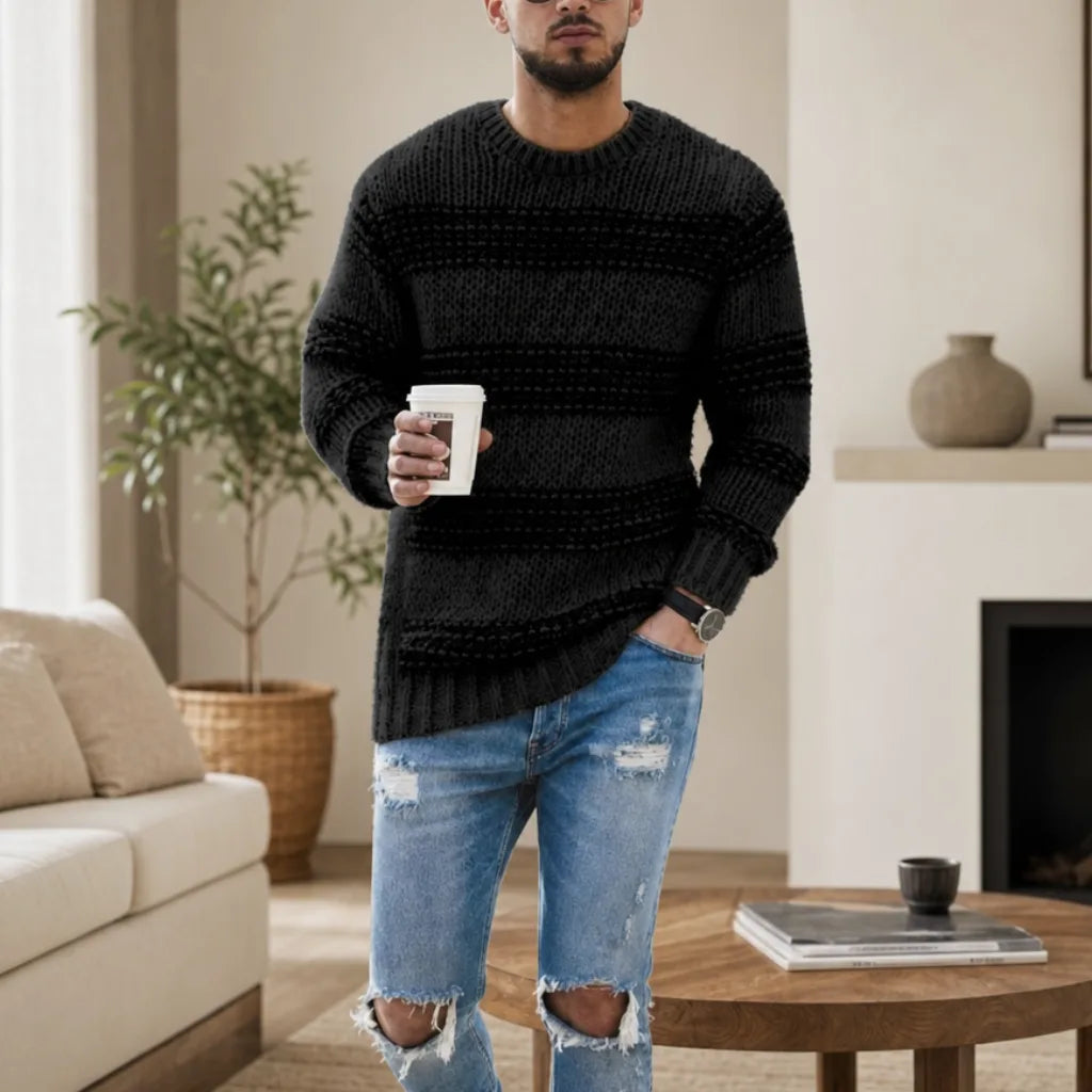Hampton | Textured Knit Crewneck Sweater