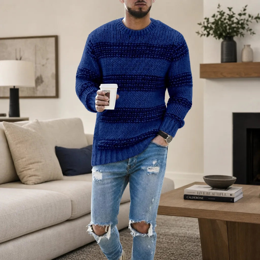 Hampton | Textured Knit Crewneck Sweater