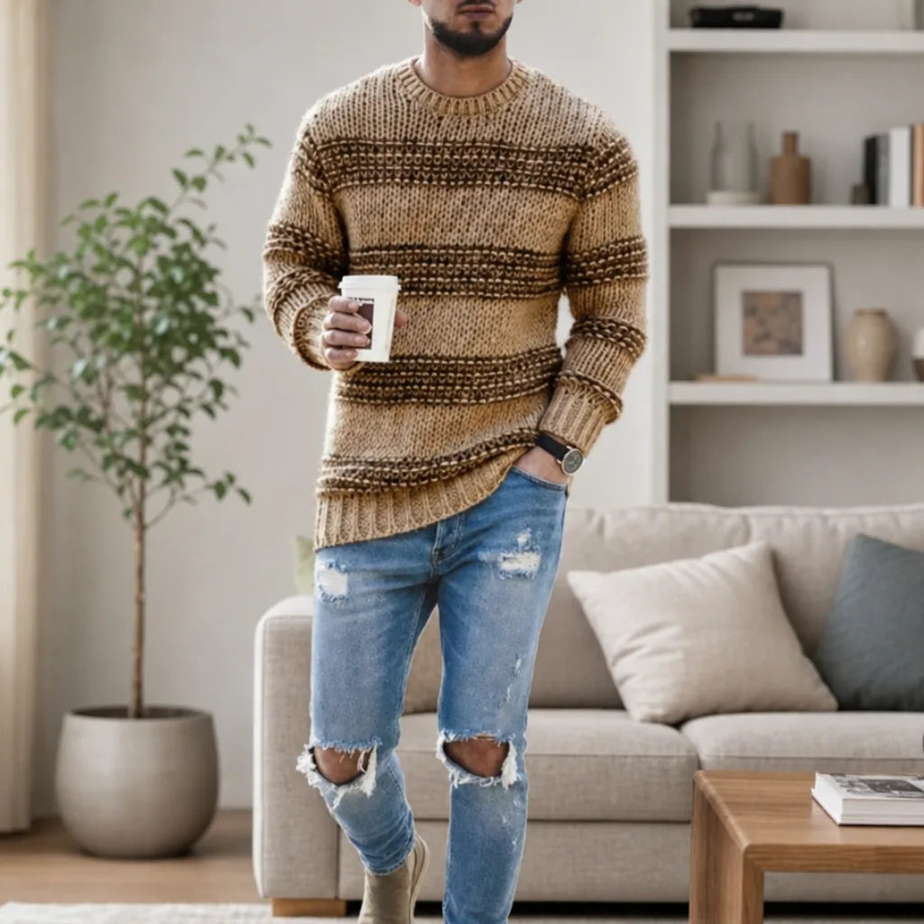 Hampton | Textured Knit Crewneck Sweater