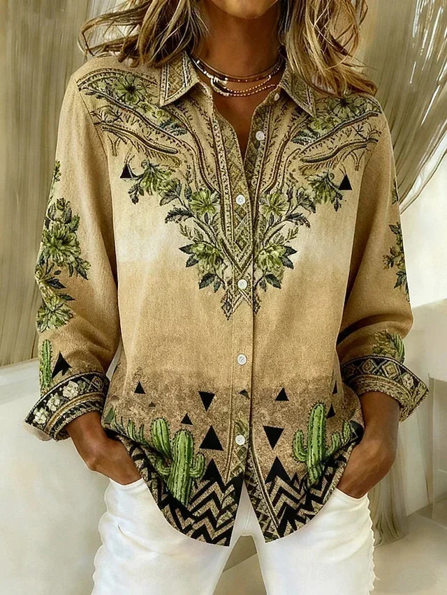 Tucson | Western Floral Button Up Blouse