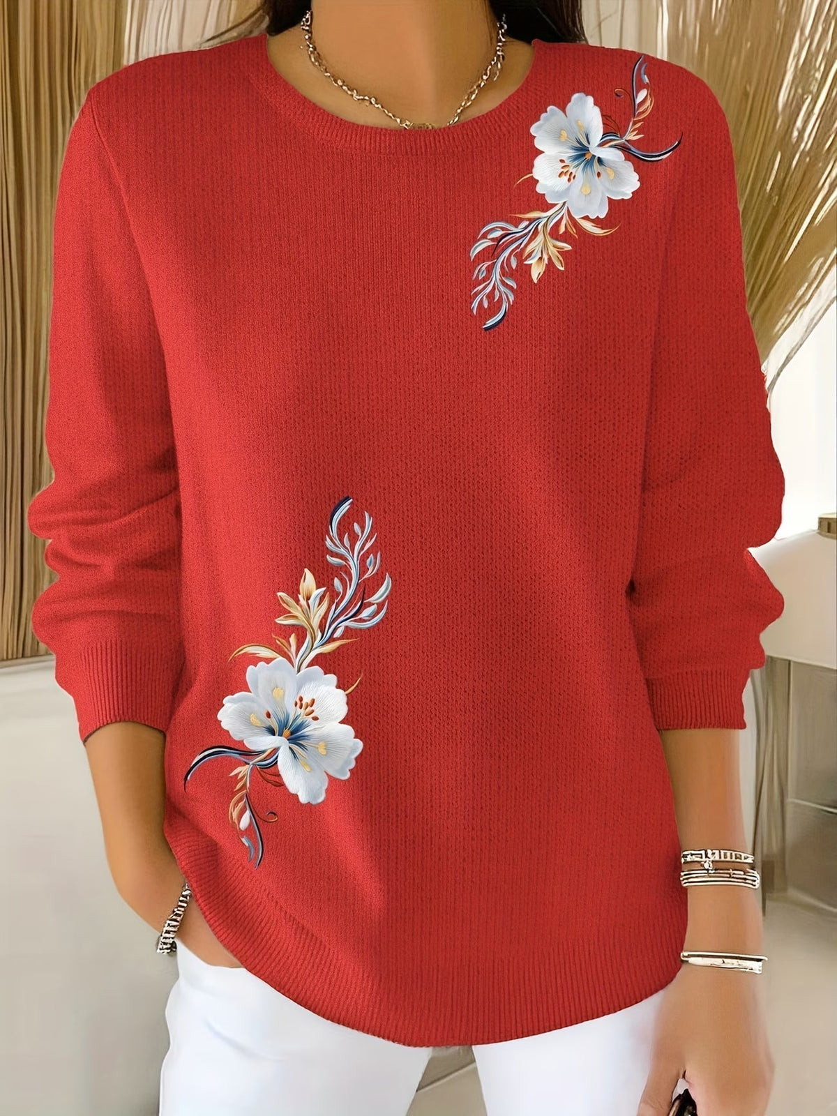 Meyla | Floral Long Sleeve Sweater