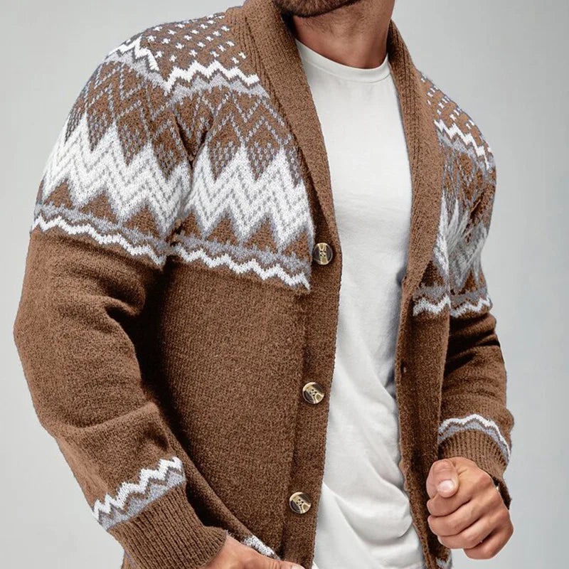Stanton | Patterned Open Front Cardigan