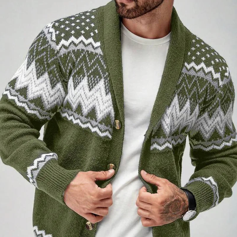 Stanton | Patterned Open Front Cardigan