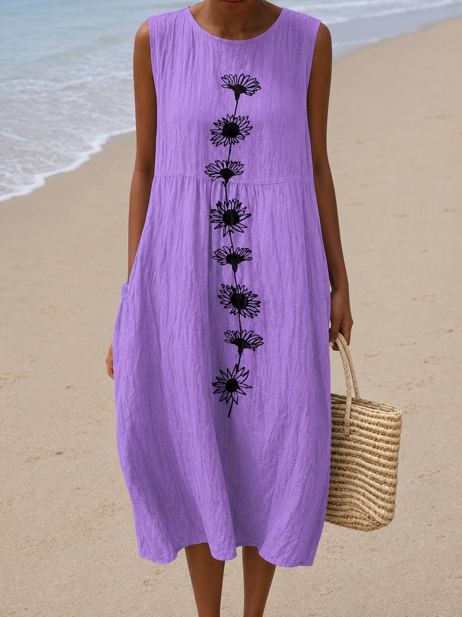 Cordelia | Cotton Midi Dress