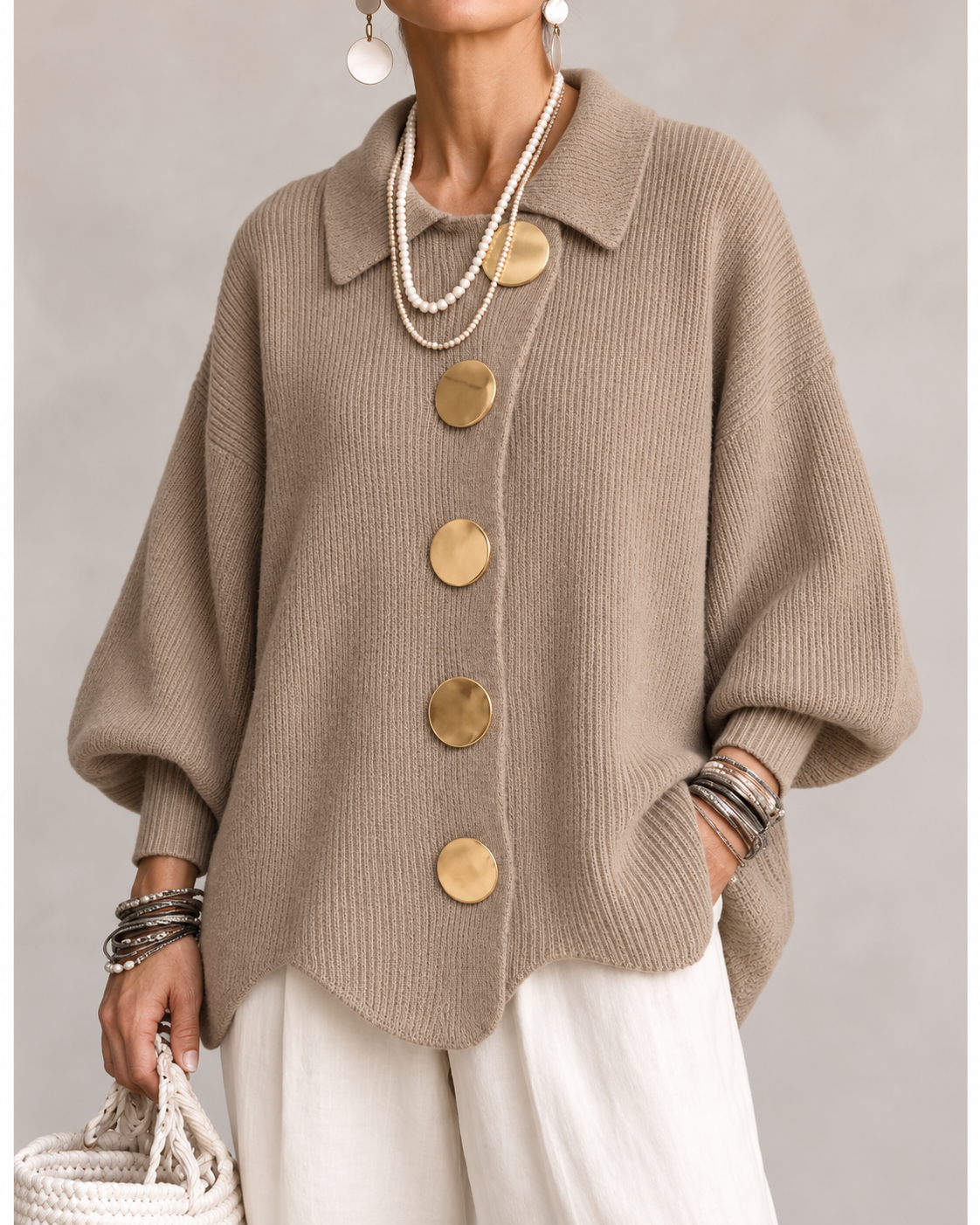Ardelle | Oversized Collared Cardigan