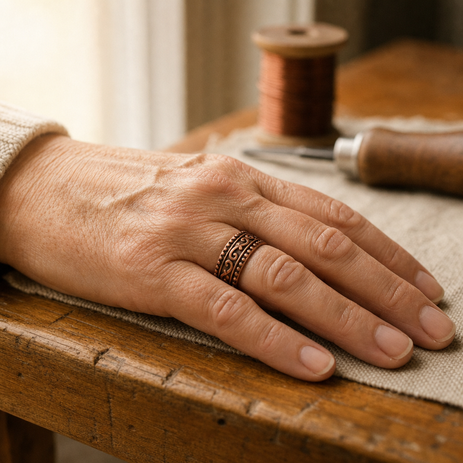 Fern Copper Ring
