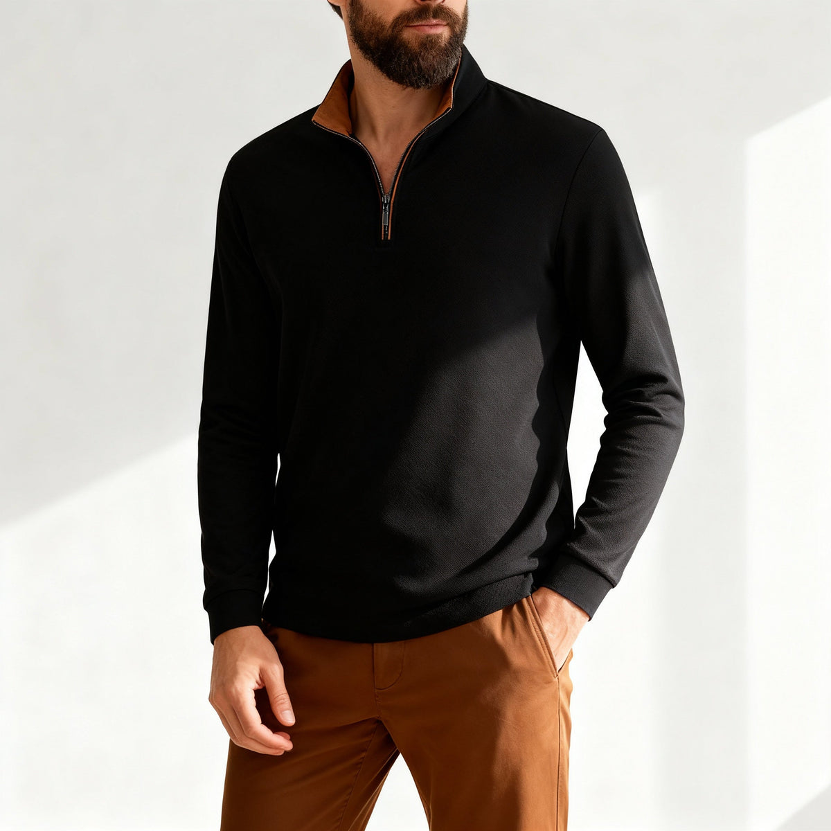 Vincent | Refined Quarter Zip Sweater