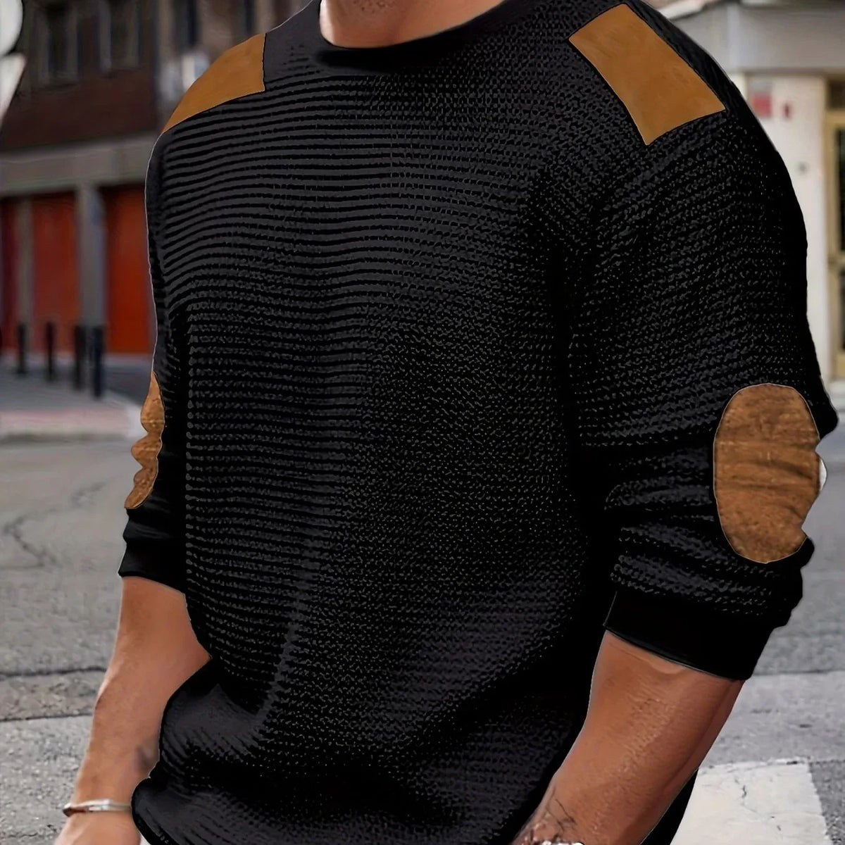Devlin | Textured Crewneck Sweater