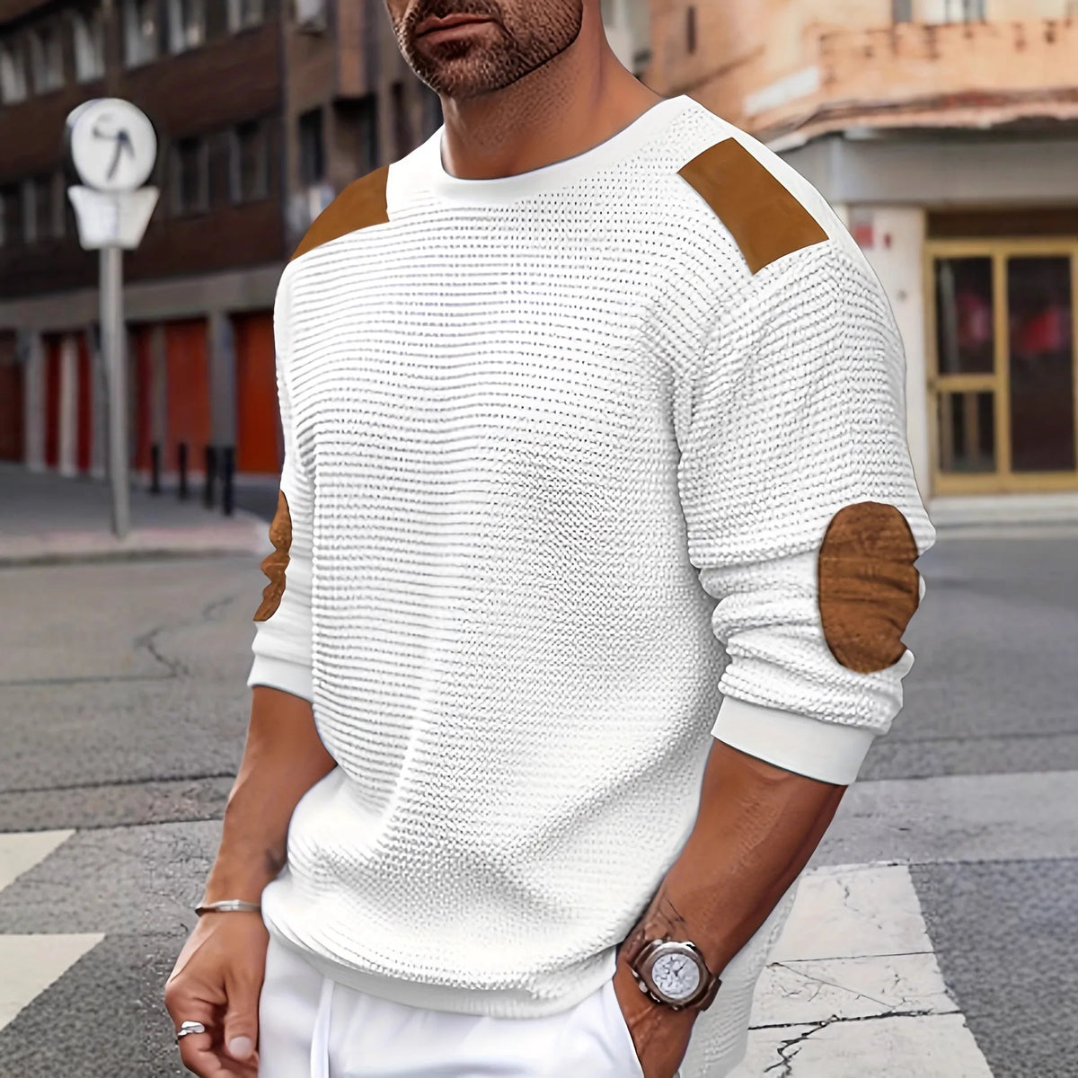 Devlin | Textured Crewneck Sweater