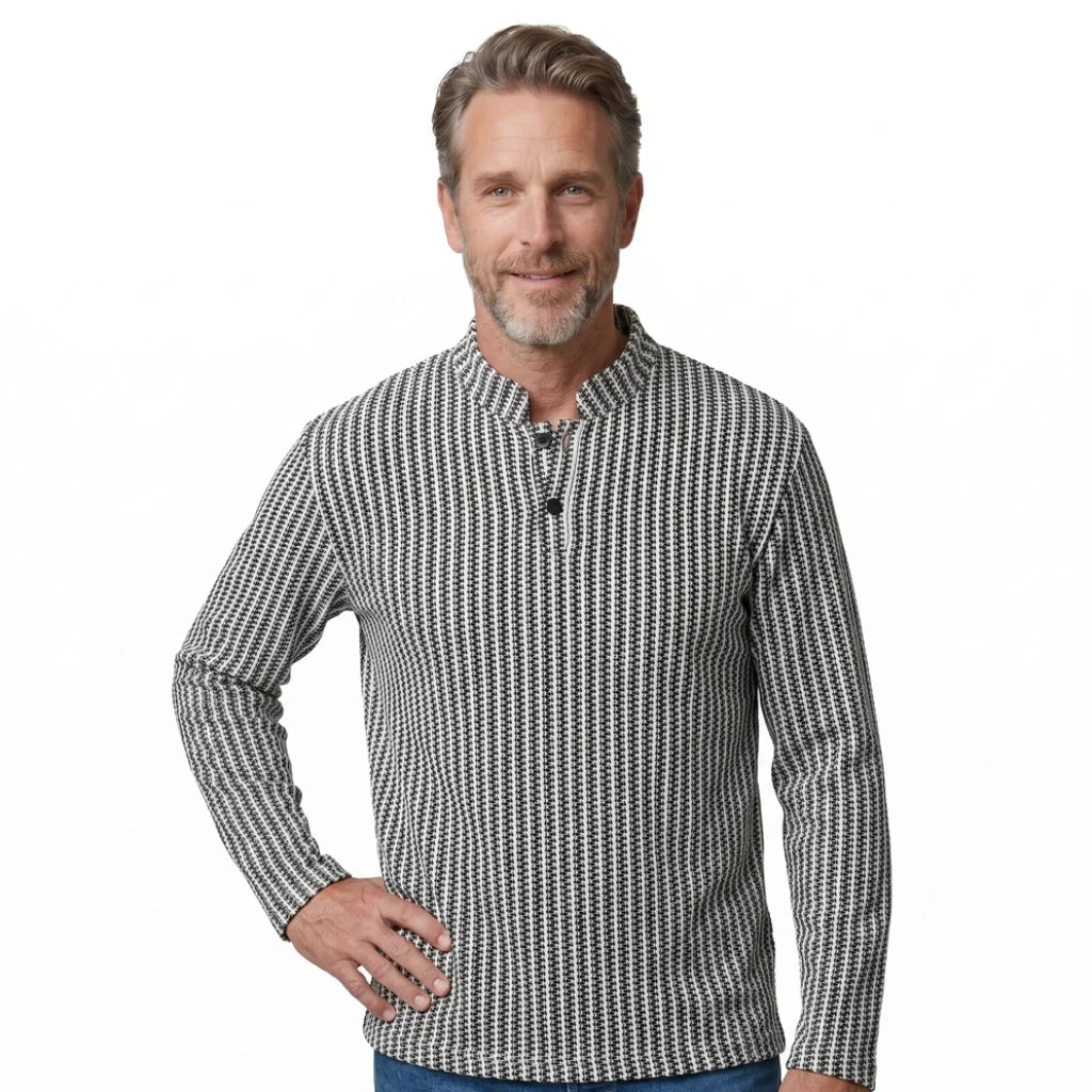 Porter | Textured Stand Collar Pullover