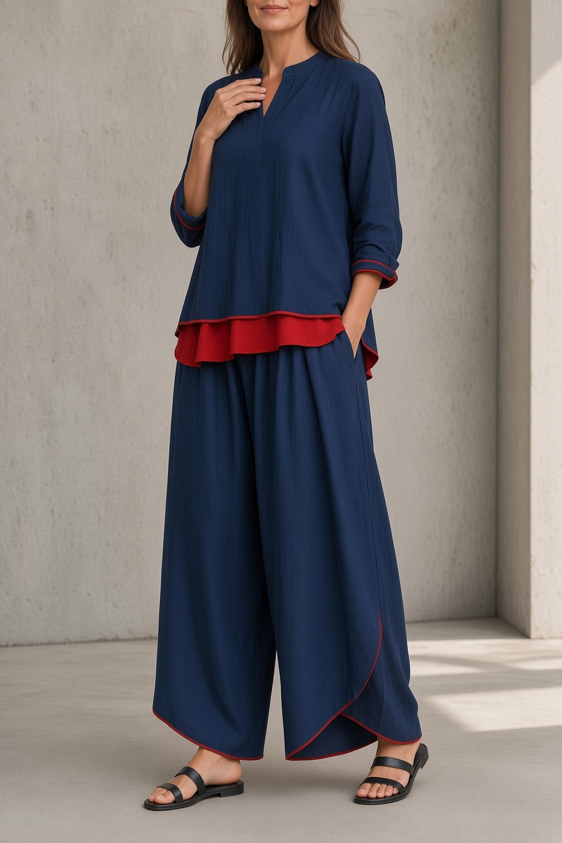 Avery | Contrast Two Piece Set