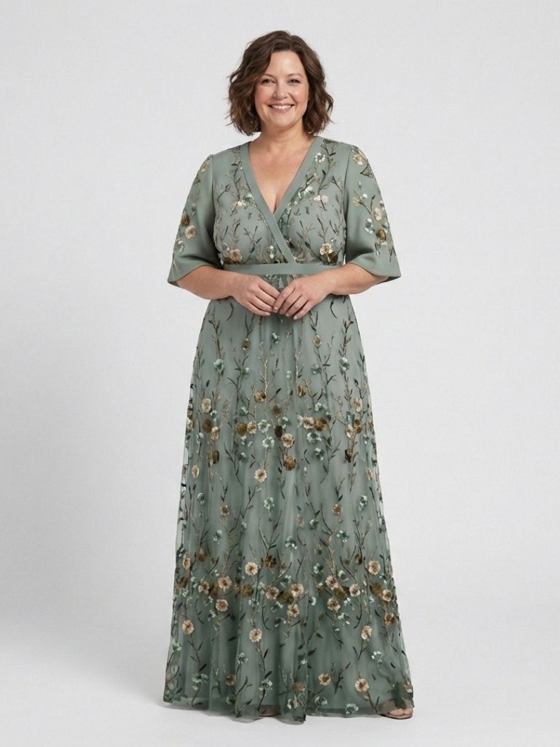 Evadne | Floral V-Neck Maxi Dress