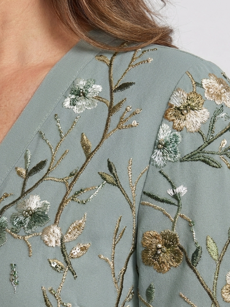 Evadne | Floral V-Neck Maxi Dress