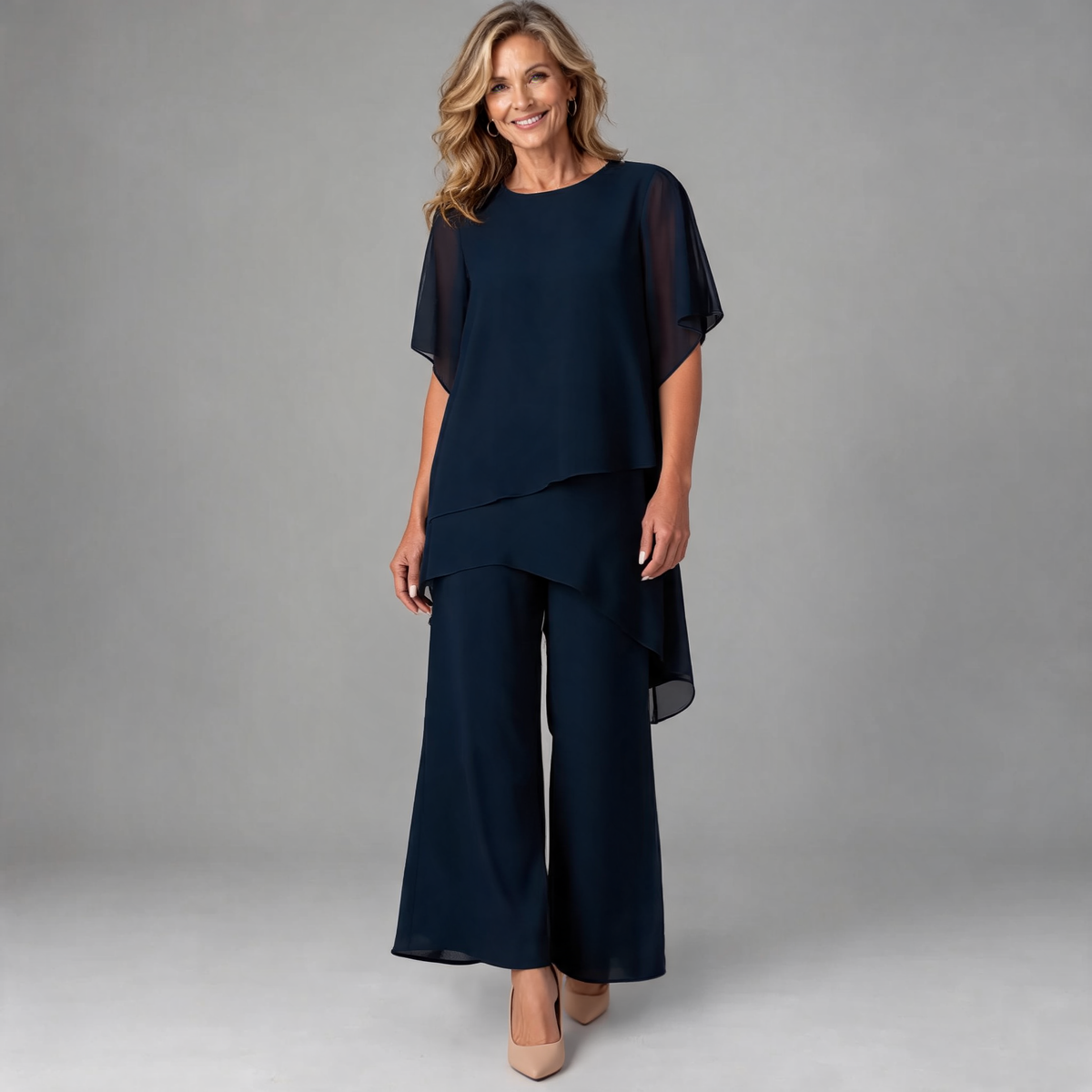 Harper | Elegant Irregular Set of Top and Pants