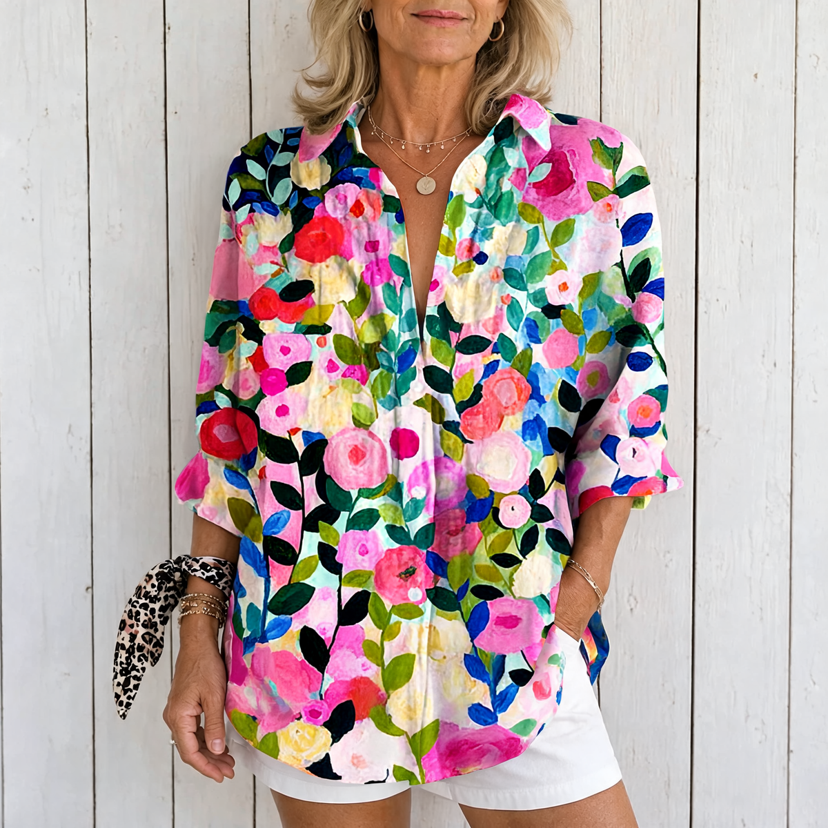 Frida | Bloom Canvas Blouse - Multicolor