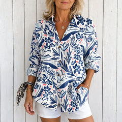 Valeria | Vibrant Artistic Button-Up Blouse - Multicolor 3