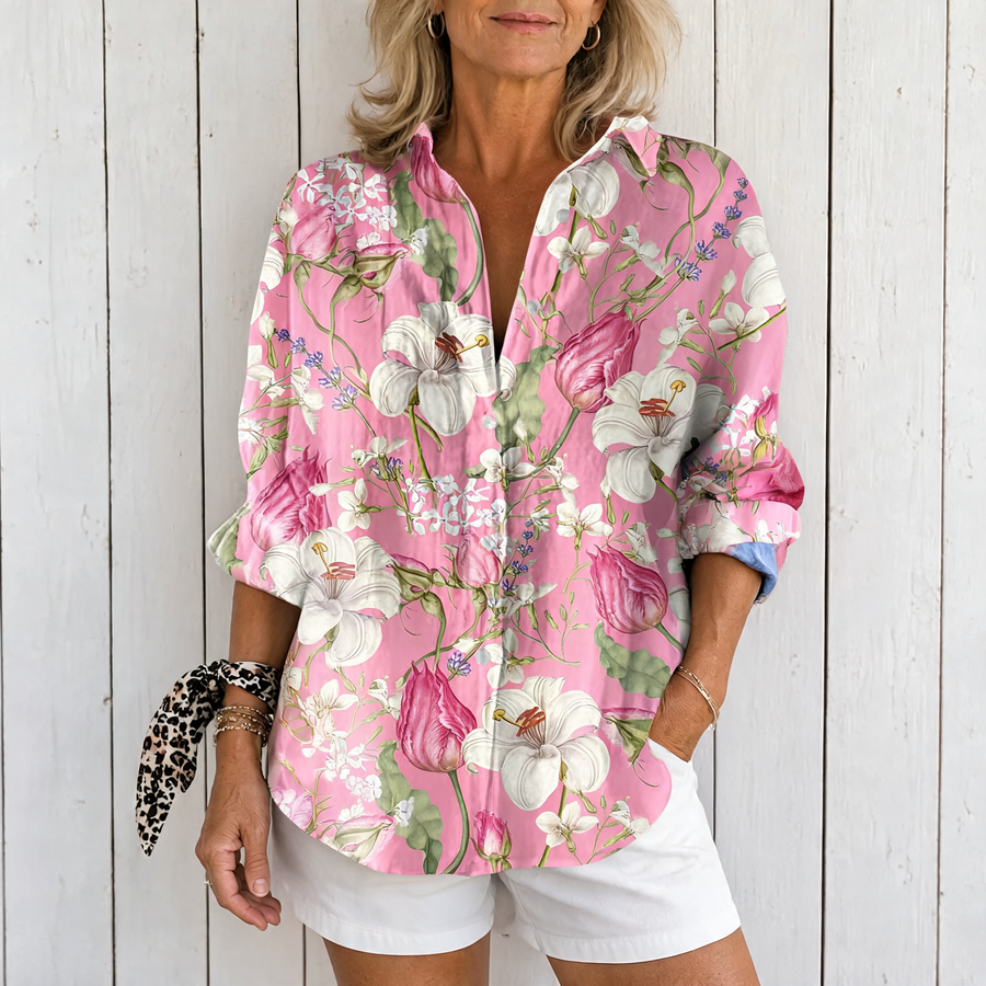 Frances | Elegant Bloom Blouse - Multicolor