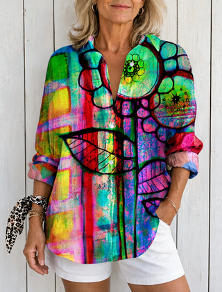 Fenna | Artistic Bloom Blouse - Multicolor
