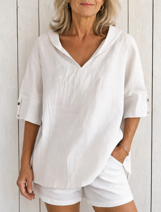 Lyndzi | Everyday Button Blouse - White