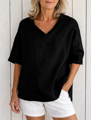 Lyndzi | Everyday Button Blouse - Black
