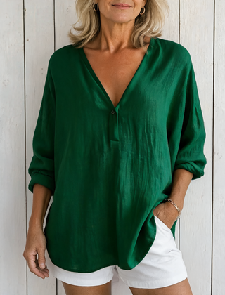 Clara | Effortless Everyday Blouse - Green