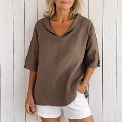Lyndzi | Everyday Button Blouse - Khaki