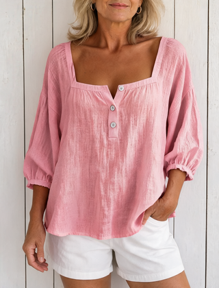 Fabiana | Breezy Everyday Blouse - Pink