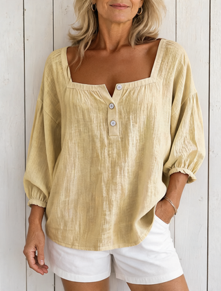 Fabiana | Breezy Everyday Blouse - Yellow