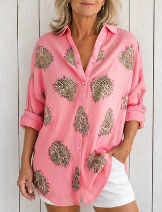 Gaby | Elegant Breathable Blouse - Scarlet Red
