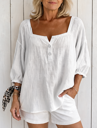 Fabiana | Breezy Everyday Blouse - White