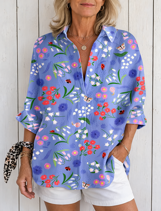 Felicia | Bloom Meadow Blouse - Purple