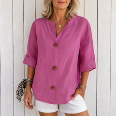 Olivia | Loose Summer Blouse - Pink
