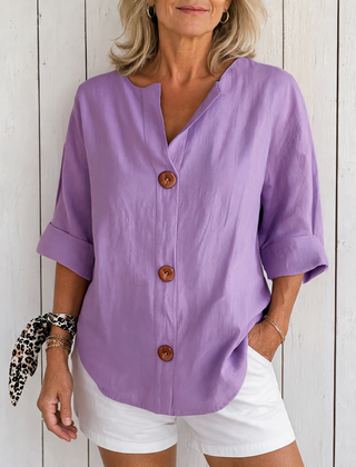 Olivia | Loose Summer Blouse - Purple