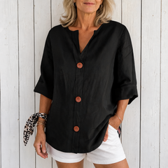 Olivia | Loose Summer Blouse - Black