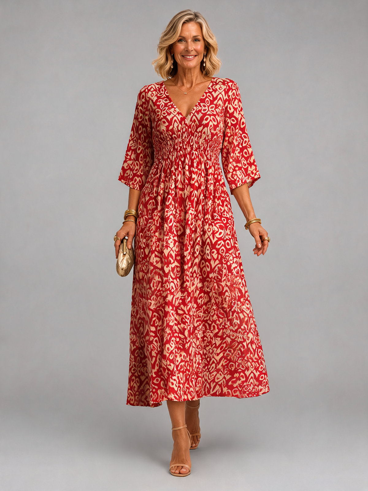 Althea | Bohemian Flow Midi Dress