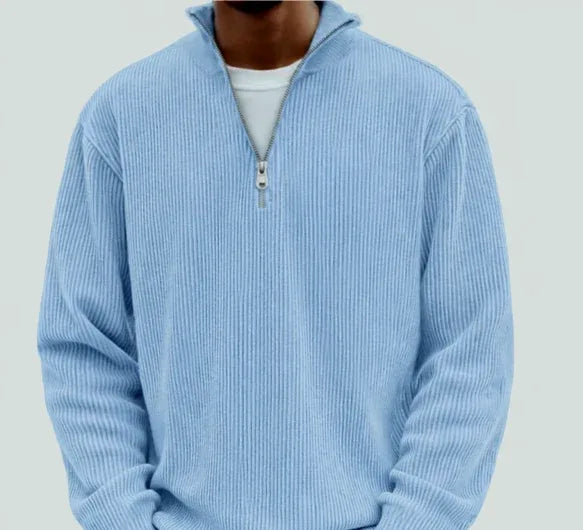 Oliver | Ribbed Quarter Zip Sweater