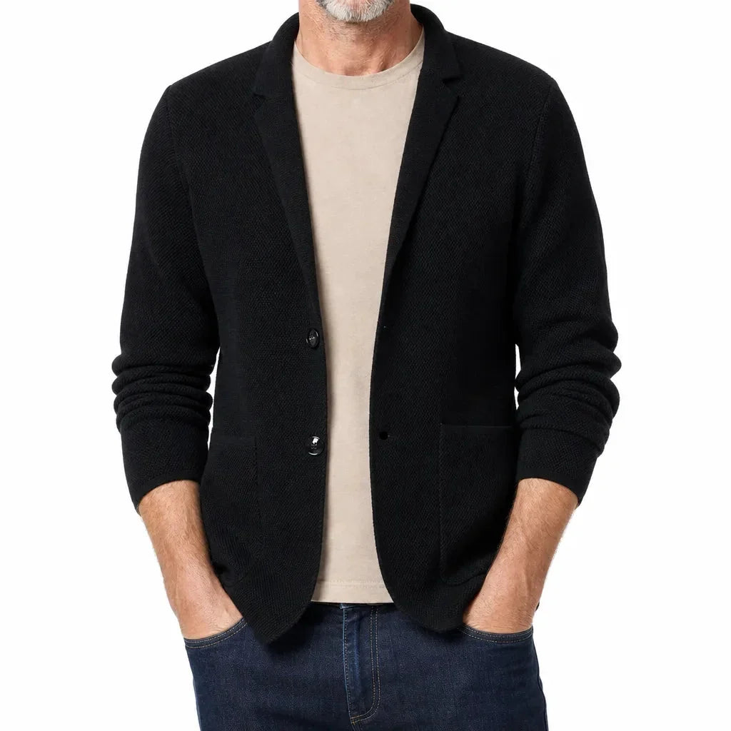 Augustus | Textured Stand-Collar Cardigan