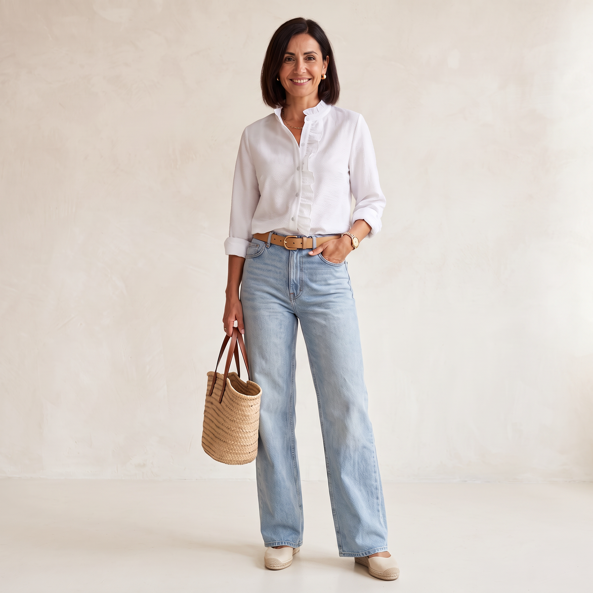 Yasmine | Ruffle Button Blouse