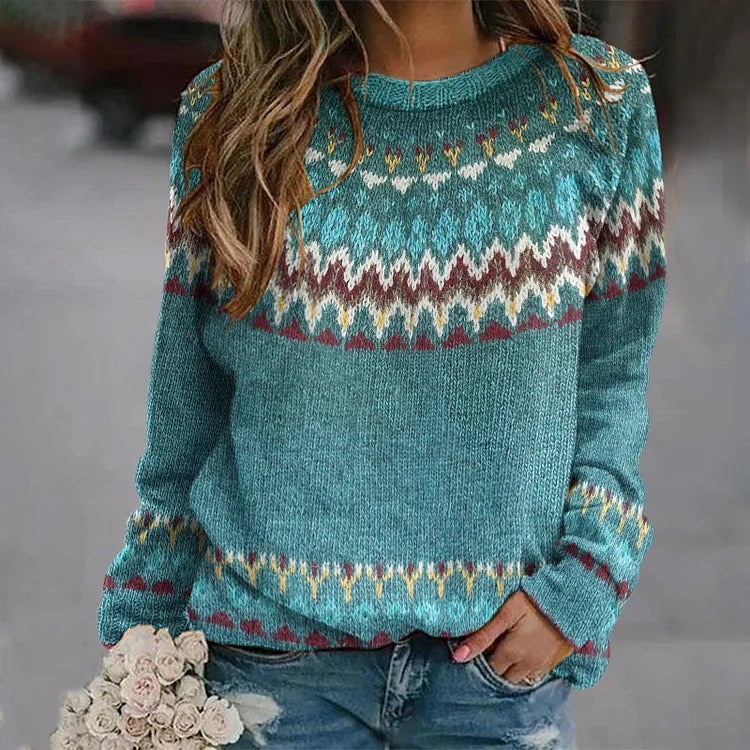 Peyton | Comfortable Retro Wave Sweater - 1