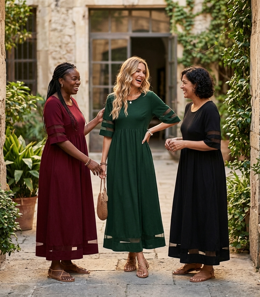 Aubrey | Tummy-Smoothing Midi Dress