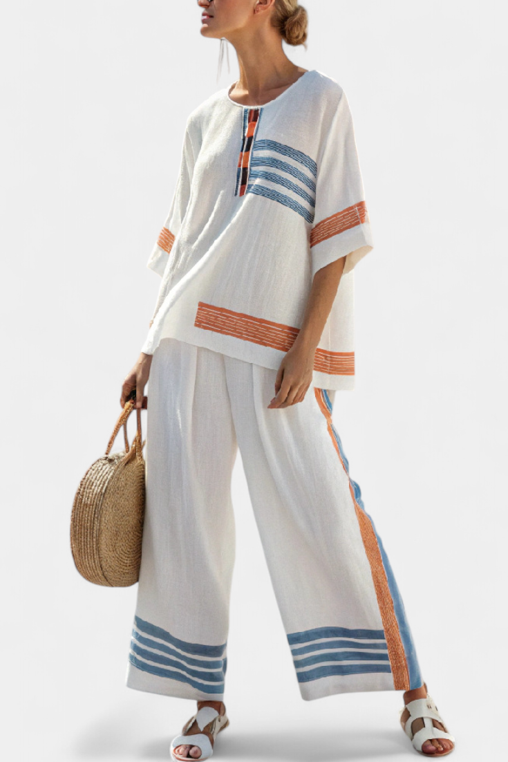 Donatella - Orange Trouser Set