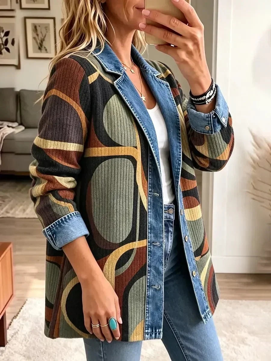 Avery | Abstract Denim Jacket