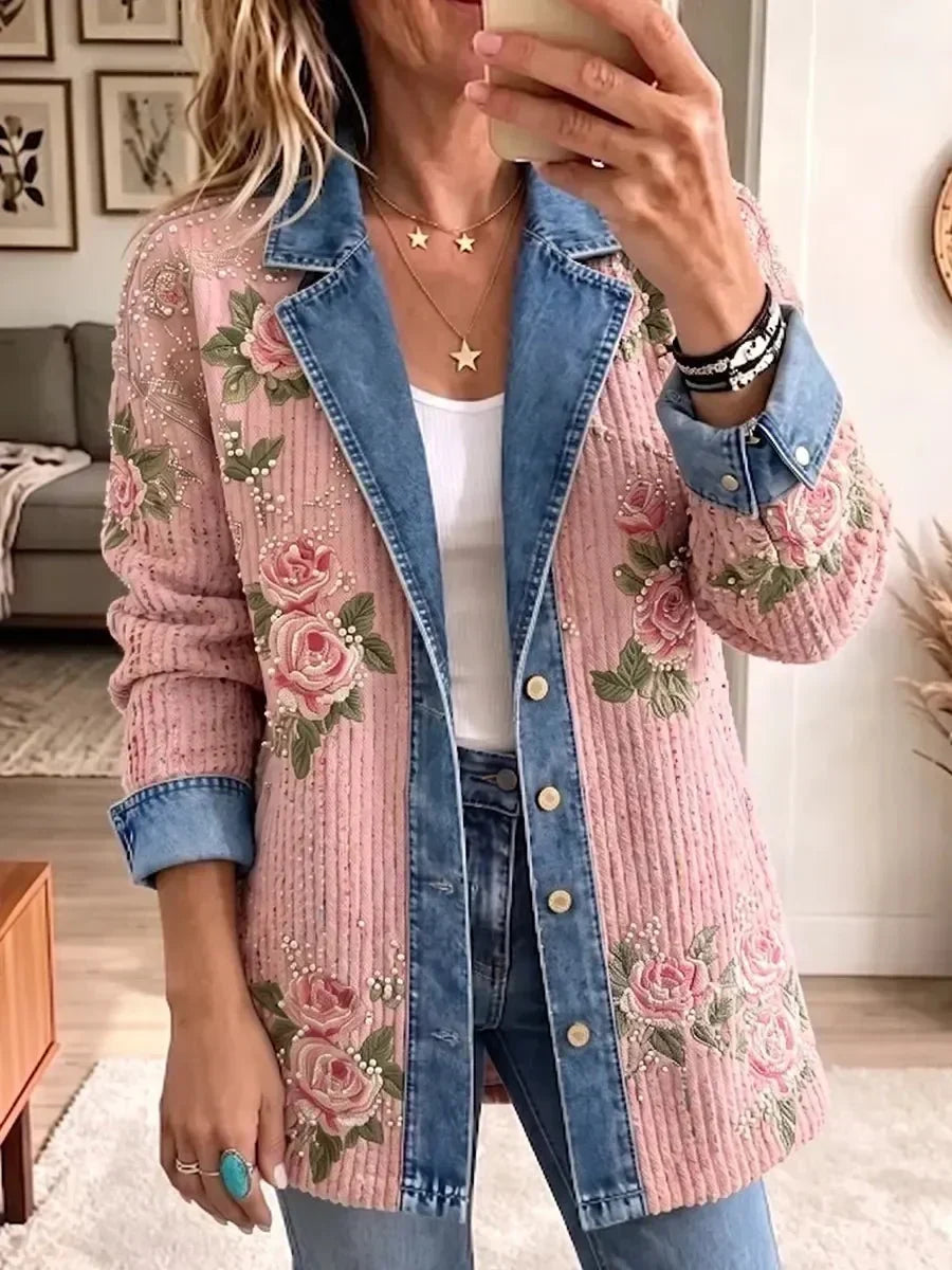 Aria | Patchwork Denim Blazer