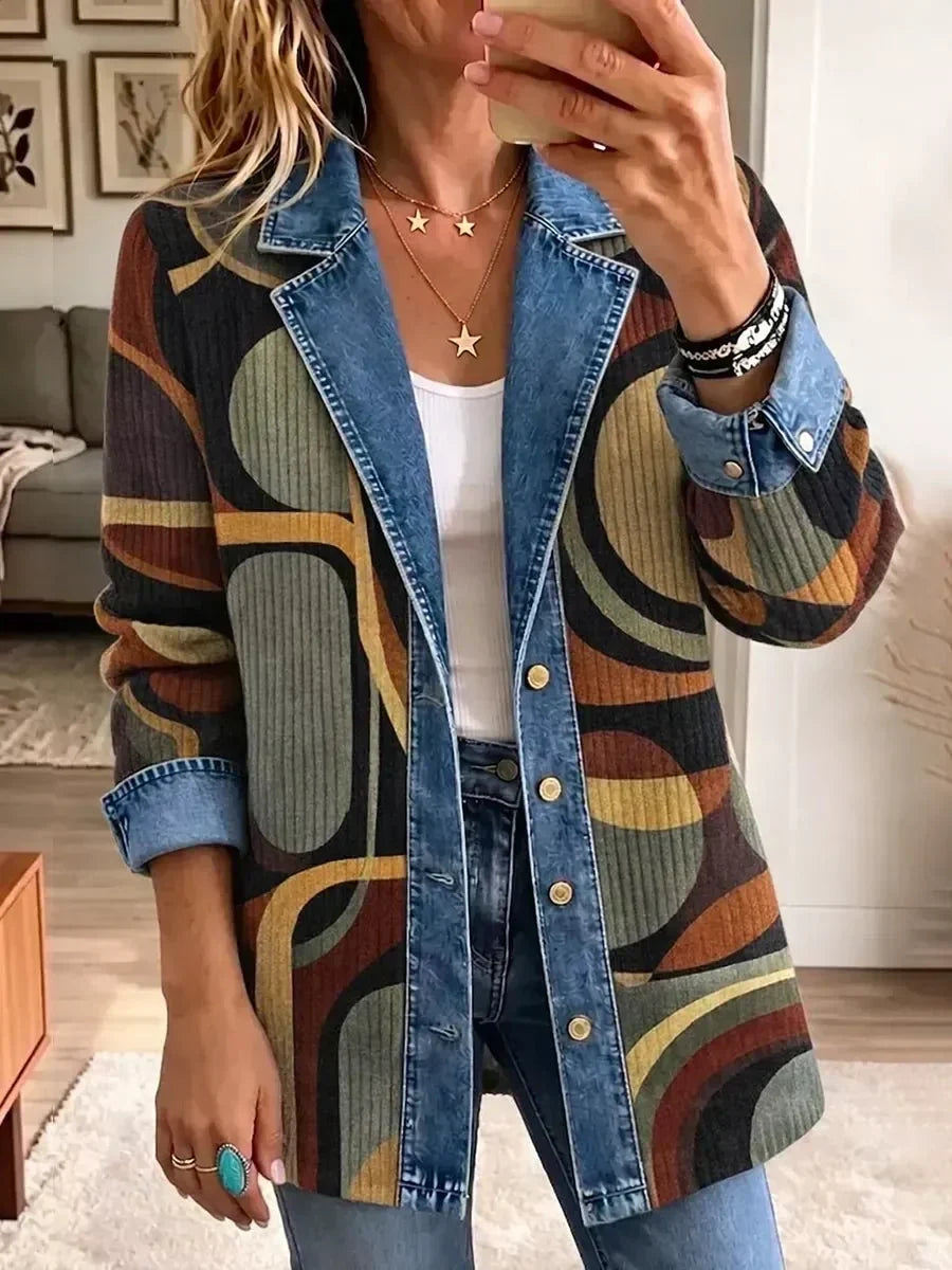Avery | Abstract Denim Jacket