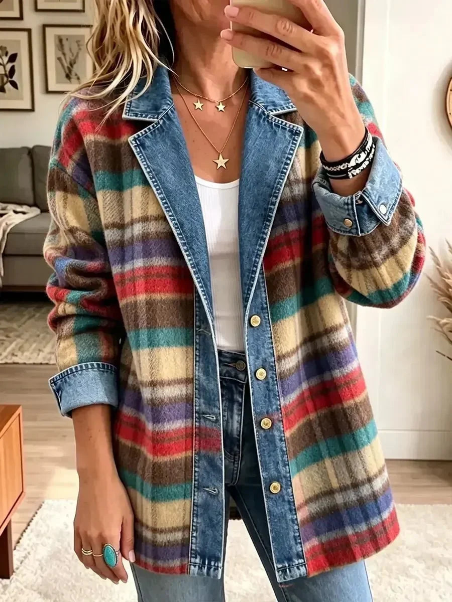 Charlotte | Vintage Patchwork Denim Jacket